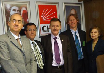 Aytug Atici MP with Alyn Ware and IPPNW Turkey